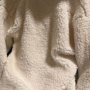 Pressbox White and Blue Faux Fur Jacket